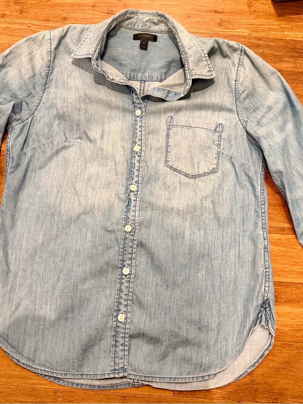 J. Crew Light Blue Denim Button-Down Shirt